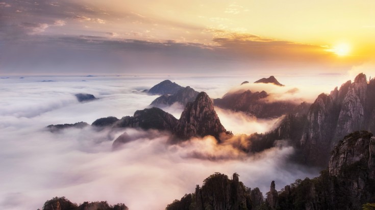 Listed in 1990 as UNESCO World Heritage site the area known as the Yellow Mountains lies in Anhui Province in Eastern China, about 50 miles north of Huangshan City. The Yellow Mountains, place where China’s ‘Yellow Emperor’ once lived