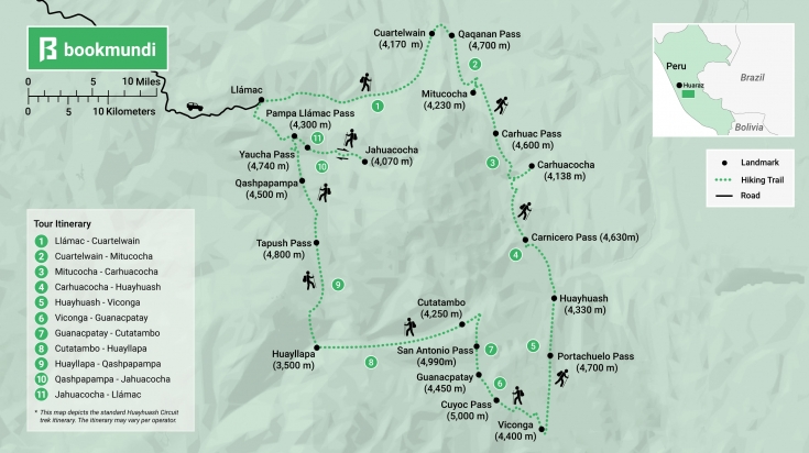 Huayhuash Circuit map