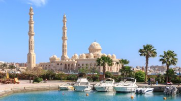 Travel to Egypt in June to get the this view of Mosque El Mina Masjid.