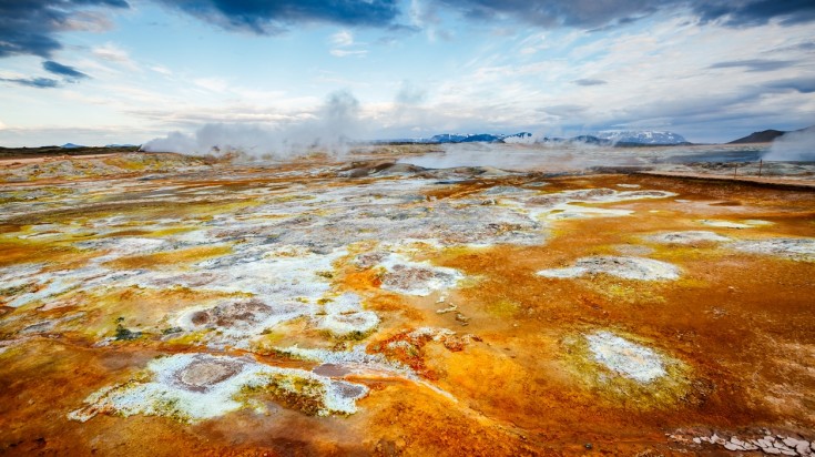 Hverarond is a geothermal area near Lake Myvatn