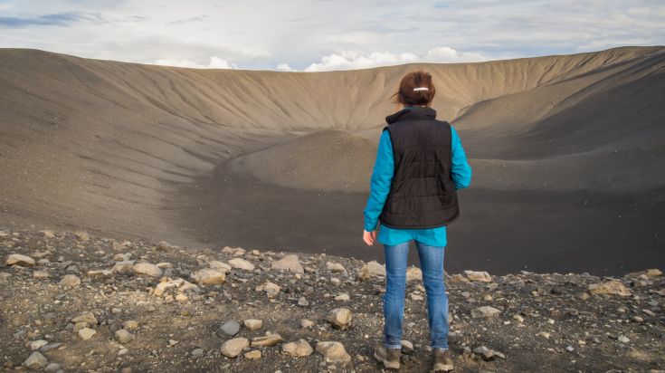 Hverfjall volcano is one of the most scenic volcanoes in Iceland