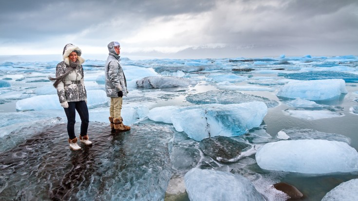 Take in the stupendous view of Jokulsarlon glacier in Iceland glacier tour on jokulsarlon in iceland