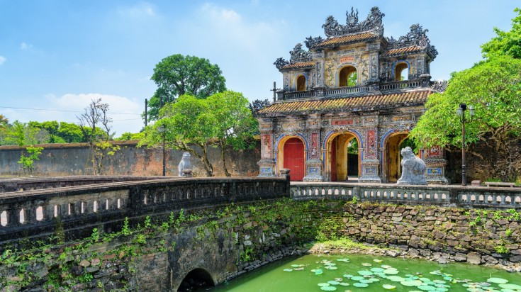 Wonderful view of the East gate to the Citadel surrounding Imperical City.