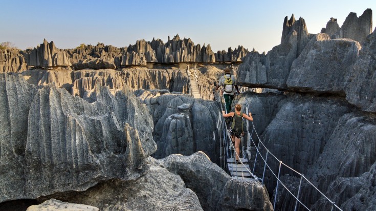 Limestone formations in Tsingy de Bemaraha Strict Nature Reserve