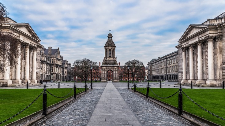 Ireland's biggest university in Dublin called trinity college, Ireland