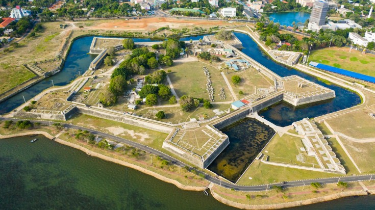 A panoramic view of Jaffna fort during a clear weather in Jaffna, Sri Lanka