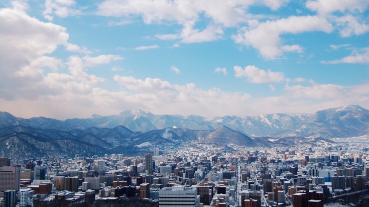 A picture of Sapporo during winter.