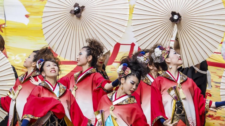 Performers during Yosakoi Soran Dance Festival in Japan in June.