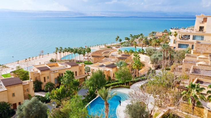 Resort on Dead Sea coast, Jordan