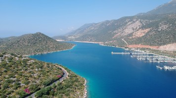 Kas in Turkey Kas is known for its beautiful beaches and relaxing scenery.