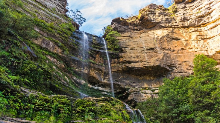 The Katoomba Falls in the Blue Mountains.