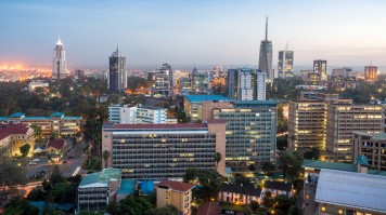 Nairobi cityscape, Kenya in July