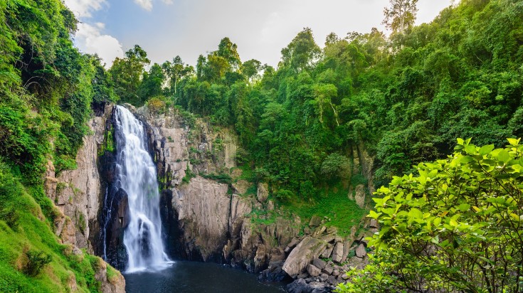 Haew Narok waterfall in Khao Yai National Park in Thailand.