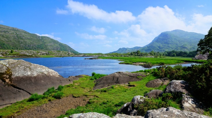 Views of lake and peaks visible from Killarney National Park, one of the top 10 things to do in Ireland.