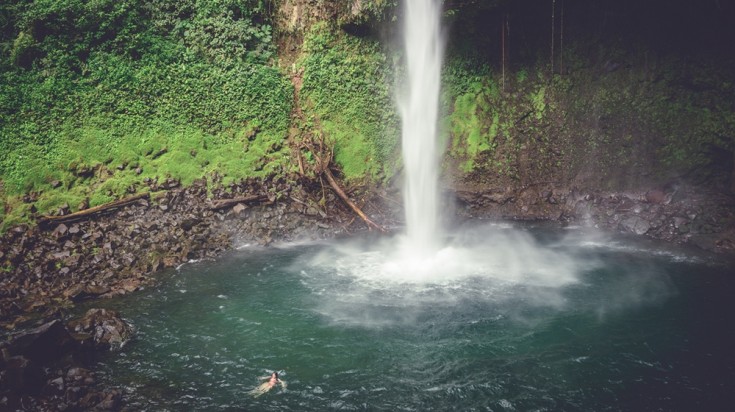 La Fortuna waterfall is a great place to go for a swim