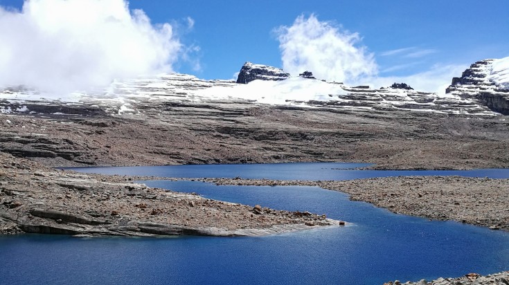 Scenic view of Laguna Grande in the Sierra Nevada del Cocuy, Colombia.