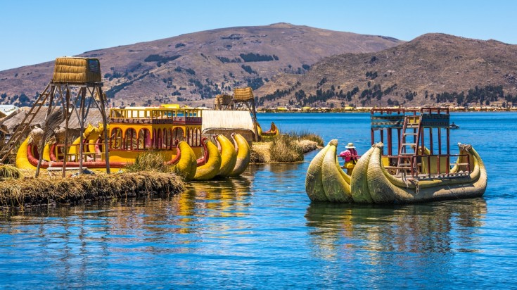 You can enjoy a boat ride like this when you visit Lake Titicaca.