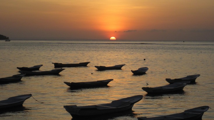 Sunset on Lembongan island, Bali