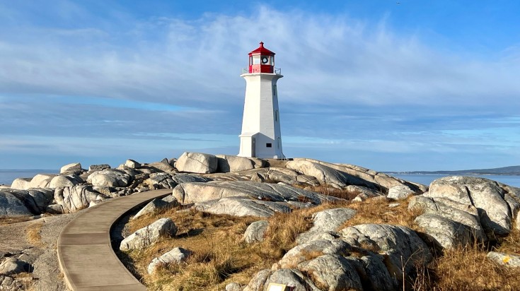 Peggy's Cove in Nova Soctia during morning in Canada.