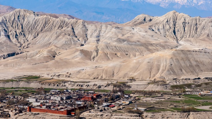 View of Lo Manthang during the Upper Mustang trek.