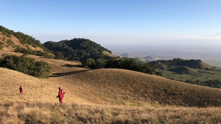 Maasai men spotted in Chyulu Hills.