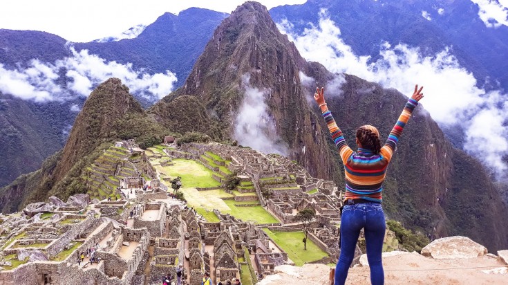 Set on a mountain ridge, Machu Pichu is an archaeological site in Peru.