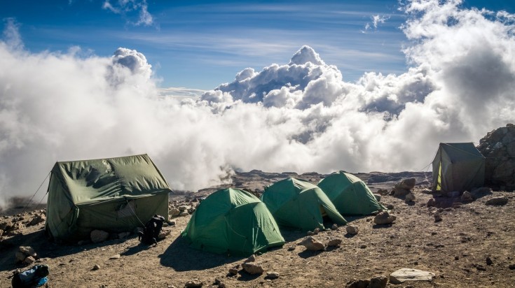 Campsite in Kilimanjaro National Park