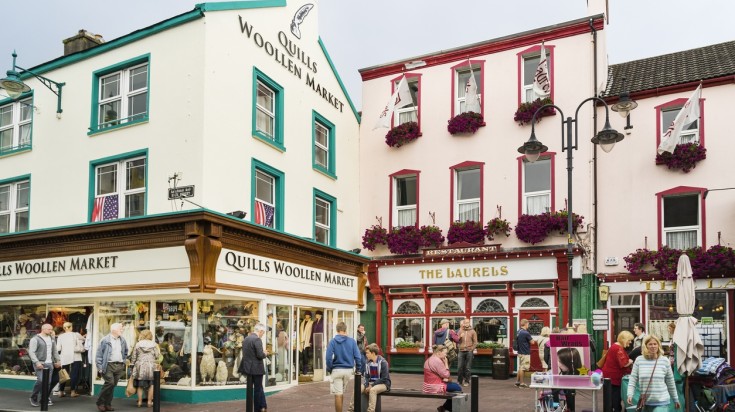 Visit the shopping street in Killarney while touring Ireland.