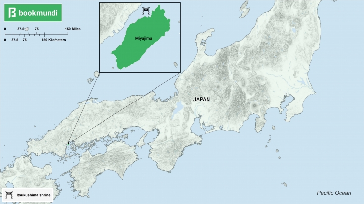 An overview map of Miyajima