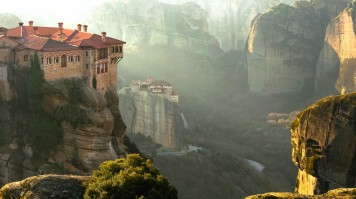 Monasteries of Meteora is famous for being perched up on the rocks.