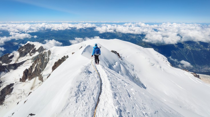 Rising above 4,808 m, Mont Blanc is the tallest mountain in the Alps.