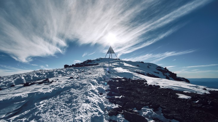 Peak pyramid of Jebel Toubkal