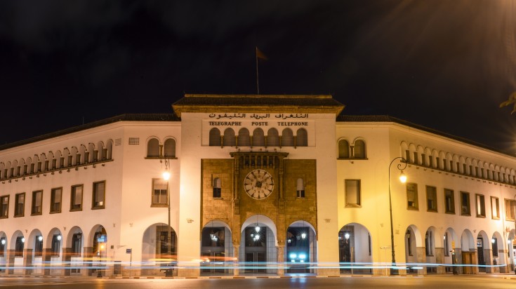 Main post, telegraph and telephone office of Rabat. Rabat, Morocco