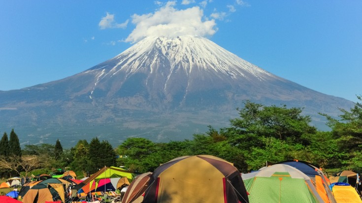 When in Japan, climbing Mount Fuji is highly recommended as it is a popular active volcano in Japan.