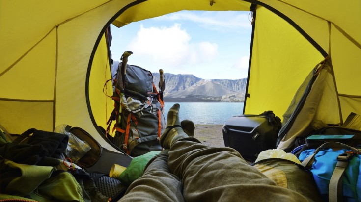 Camps on the Mount Rinjani trek will be near the Segara Anak lake