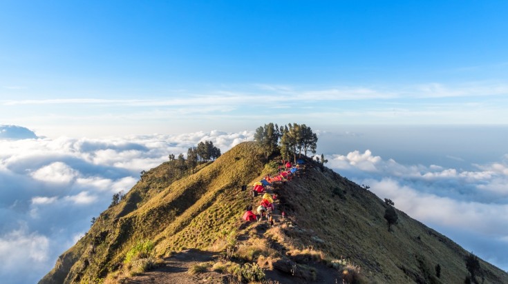 Trekking Mount Rinjani is a challenging task