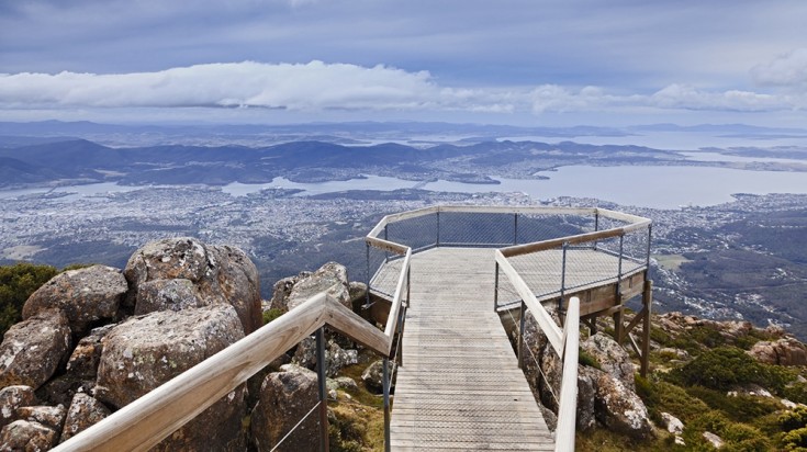 Climbing up Mount Wellington is a great way to start a tour in Tasmania.