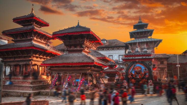 Basantapur Durbar Square in the ancient city of Kathmandu, Nepal