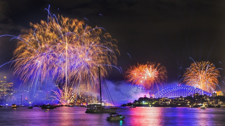 New Year fireworks in Sydney, one of the best places to visit in January.