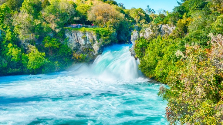 Huka Falls in New Zealand is a must see for all luxury travelers.