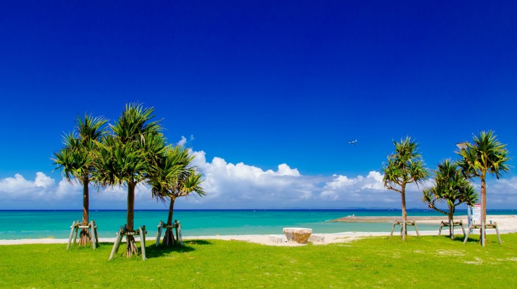 The view of Okinawa during a fine summer afternoon in Japan.