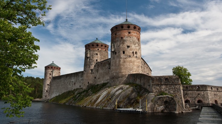 Olavinlinna Castle on a cloudy day in Savonlinna. Olavinlinna Castle on a cloudy day in Savonlinna.