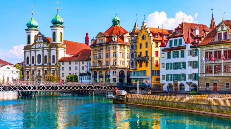 Old town of Lucerne in Switzerland.