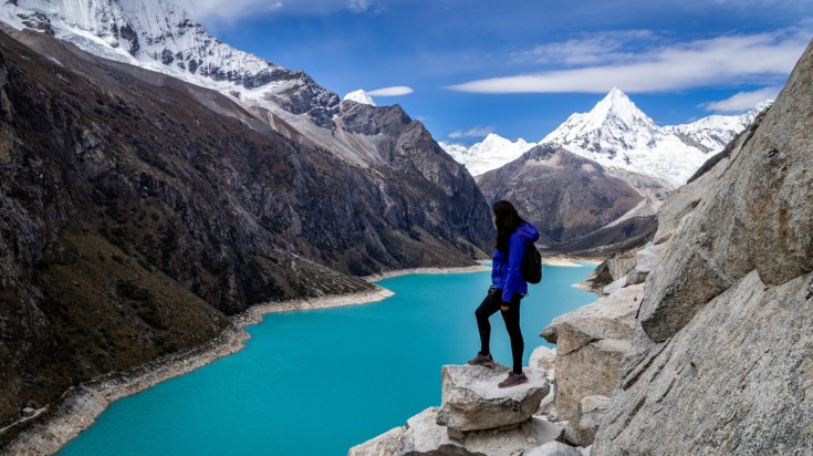 Watch the beautiful turquoise water in Lake Paron while on a trip to Peru.