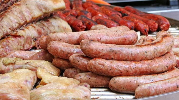 Traditional style grilled meat barbeque in Descent of the Muleteers.