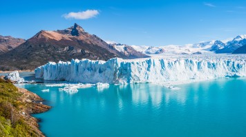 Panoroma of glacier Perito Moreno in Patagonia.
