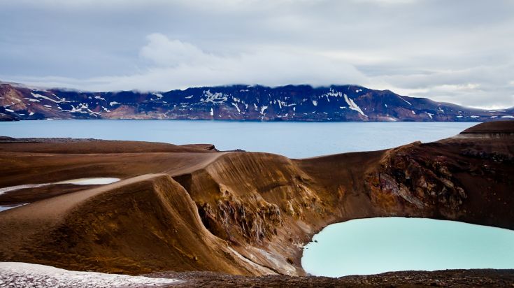 Askja is a popular volcano in Iceland.