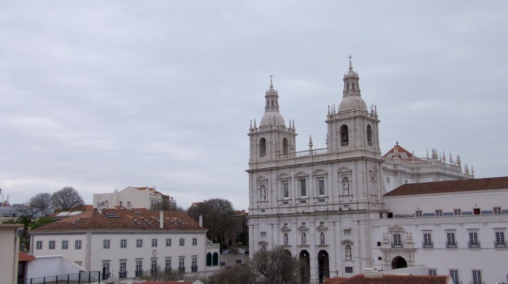 View of the Monastery of Sao Vicente de Fora and Lisbon