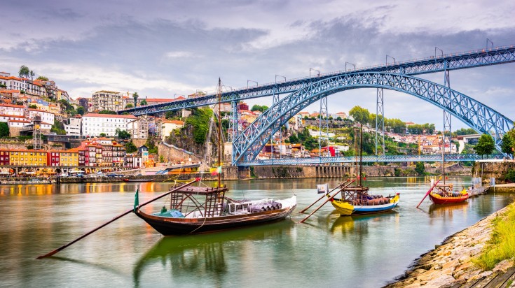 Porto, Portugal town view on the Douro River