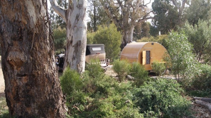 Caravans are fun accommodations in Flinders Ranges to stay in.